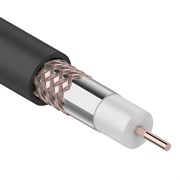 Кабель коаксиальный RG-6U+CU, (64%), 75 Ом, (бух100) черный (OUTDOOR) Rexant 01-2222 Кабель коаксиальный RG-6U+CU, (64%), 75 Ом, (бух100) черный (OUTDOOR) Rexant 01-2222