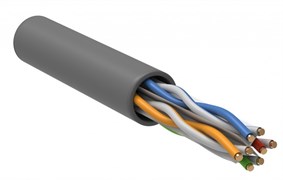IEK ITK Кабель связи витая пара U/UTP, кат.6 4x2х23AWG solid, LSZH, 305м, серый LC1-C604-121 IEK ITK Кабель связи витая пара U/UTP, кат.6 4x2х23AWG solid, LSZH, 305м, серый LC1-C604-121