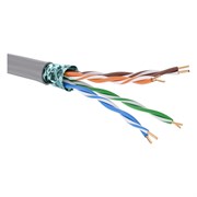 DKC Кабель витая пара кат. 5E экранированный F/UTP, 4 пары, нг(А)-HF, цвет внешней оболочки серый, катушка 305 м RN5EFUK01GY DKC Кабель витая пара кат. 5E экранированный F/UTP, 4 пары, нг(А)-HF, цвет внешней оболочки серый, катушка 305 м RN5EFUK01GY