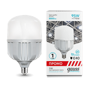 Gauss Лампа Elementary T160 95W 8800lm 4100K E40 Promo LED 60420 Gauss Лампа Elementary T160 95W 8800lm 4100K E40 Promo LED 60420