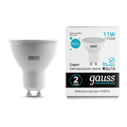 Gauss Лампа Elementary MR16 11W 850lm 4100K GU10 LED 13621 Gauss Лампа Elementary MR16 11W 850lm 4100K GU10 LED 13621