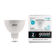 Gauss Лампа Elementary MR16 11W 850lm 4100K GU5.3 LED 13521 Gauss Лампа Elementary MR16 11W 850lm 4100K GU5.3 LED 13521