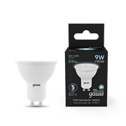 Gauss Лампа MR16 9W 830lm 4100K GU10 LED 101506209 Gauss Лампа MR16 9W 830lm 4100K GU10 LED 101506209