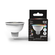 Gauss Лампа MR16 6W GU5.3 RGBW+димирование LED 101105406 Gauss Лампа MR16 6W GU5.3 RGBW+димирование LED 101105406