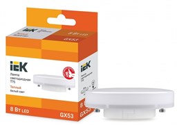 IEK Лампа светодиодная ECO T75 таблетка 8Вт 230В 3000К GX53 LLE-T80-8-230-30-GX53 IEK Лампа светодиодная ECO T75 таблетка 8Вт 230В 3000К GX53 LLE-T80-8-230-30-GX53