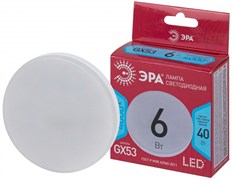 ЭРА Лампочка светодиодная RED LINE LED GX-6W-840-GX53 R 6 Вт таблетка нейтральный белый свет Б0054243 ЭРА Лампочка светодиодная RED LINE LED GX-6W-840-GX53 R 6 Вт таблетка нейтральный белый свет Б0054243