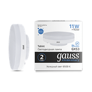 Gauss Лампа Elementary GX53 11W 850lm 6500K LED 83831 Gauss Лампа Elementary GX53 11W 850lm 6500K LED 83831