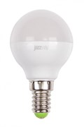 Jazzway Лампа светодиодная (LED) «шар» d45мм E14 180° 7Вт 220-240В матовая тепло-белая желтая 3000К .1027856-2 Jazzway Лампа светодиодная (LED) «шар» d45мм E14 180° 7Вт 220-240В матовая тепло-белая желтая 3000К .1027856-2