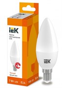 IEK Лампа светодиодная ECO C35 свеча 7Вт 230В 3000К E14 LLE-C35-7-230-30-E14 IEK Лампа светодиодная ECO C35 свеча 7Вт 230В 3000К E14 LLE-C35-7-230-30-E14