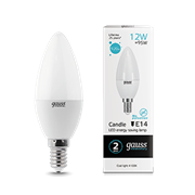 Gauss Лампа Elementary Свеча 12W 920lm 4100K Е14 LED 33122 Gauss Лампа Elementary Свеча 12W 920lm 4100K Е14 LED 33122