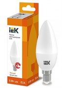 IEK Лампа светодиодная ECO C35 свеча 5Вт 230В 3000К E14 LLE-C35-5-230-30-E14 IEK Лампа светодиодная ECO C35 свеча 5Вт 230В 3000К E14 LLE-C35-5-230-30-E14
