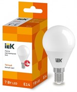 IEK Лампа светодиодная ECO G45 шар 7Вт 230В 3000К E14 LLE-G45-7-230-30-E14 IEK Лампа светодиодная ECO G45 шар 7Вт 230В 3000К E14 LLE-G45-7-230-30-E14