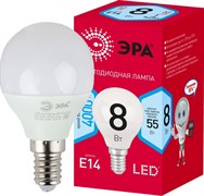 ЭРА Лампочка светодиодная RED LINE LED P45-8W-840-E14 R E14 8Вт шар нейтральный белый свет Б0052440 ЭРА Лампочка светодиодная RED LINE LED P45-8W-840-E14 R E14 8Вт шар нейтральный белый свет Б0052440