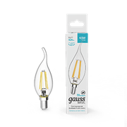 Gauss Лампа Basic Filament Свеча на ветру 4,5W 420lm 4100К Е14 LED 1041125 Gauss Лампа Basic Filament Свеча на ветру 4,5W 420lm 4100К Е14 LED 1041125