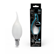 Gauss Лампа Filament Свеча на ветру 9W 610lm 4100К Е14 milky диммируемая LED 104201209-D Gauss Лампа Filament Свеча на ветру 9W 610lm 4100К Е14 milky диммируемая LED 104201209-D