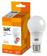 IEK Лампа светодиодная ECO A60 шар 7Вт 230В 3000К E27 LLE-A60-7-230-30-E27