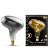 Gauss Лампа Filament FD180 6W 240lm 2400К Е27 gray flexible LED 165802008