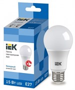 IEK Лампа светодиодная ECO A60 шар 15Вт 230В 6500К E27 LLE-A60-15-230-65-E27 IEK Лампа светодиодная ECO A60 шар 15Вт 230В 6500К E27 LLE-A60-15-230-65-E27