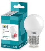 IEK Лампа светодиодная ECO G45 шар 5Вт 230В 4000К E27 LLE-G45-5-230-40-E27 IEK Лампа светодиодная ECO G45 шар 5Вт 230В 4000К E27 LLE-G45-5-230-40-E27