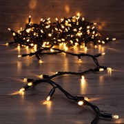 NEON-NIGHT Гирлянда модульная «Дюраплей LED» 10 м, 200 LED, черный каучук, цвет свечения теплый белый с эффектом мерцания 315-196