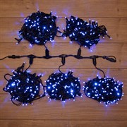 NEON-NIGHT Гирлянда "LED ClipLight" 24V, 5 нитей по 20 метров, цвет диодов Синий, Flashing (Белый) 323-603