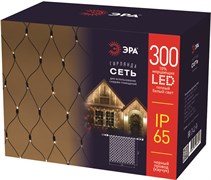 ЭРА ERAPS-SKW2 Гирлянда 300LED Сеть 2м*3м, теплый белый свет, бел. мерц, черный каучук, 220В, IP65 Б0051898 ЭРА ERAPS-SKW2 Гирлянда 300LED Сеть 2м*3м, теплый белый свет, бел. мерц, черный каучук, 220В, IP65 Б0051898