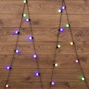NEON-NIGHT Гирлянда "Шарики" Ø30мм 5м, темно-зеленый ПВХ 25 диодов, цвет RGB 303-569 NEON-NIGHT Гирлянда "Шарики" Ø30мм 5м, темно-зеленый ПВХ 25 диодов, цвет RGB 303-569