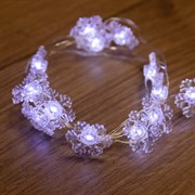 NEON-NIGHT Гирлянда "Снежинки", 2м, 20 диодов, цвет белый 303-010 NEON-NIGHT Гирлянда "Снежинки", 2м, 20 диодов, цвет белый 303-010