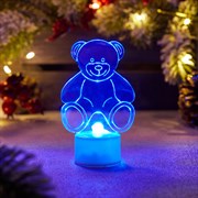 NEON-NIGHT Фигура светодиодная на подставке "Мишка 2D", RGB 501-047 NEON-NIGHT Фигура светодиодная на подставке "Мишка 2D", RGB 501-047