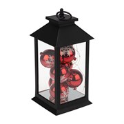 NEON-NIGHT Декоративный фонарь с шариками, черный корпус, размер 14х14х27 см, цвет теплый белый 513-063 NEON-NIGHT Декоративный фонарь с шариками, черный корпус, размер 14х14х27 см, цвет теплый белый 513-063