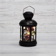 NEON-NIGHT Декоративный фонарь с шариками 12х12х20,6 см, черный корпус, теплый белый цвет свечения 513-061 NEON-NIGHT Декоративный фонарь с шариками 12х12х20,6 см, черный корпус, теплый белый цвет свечения 513-061