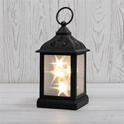 NEON-NIGHT Декоративный фонарь 11х11х22,5 см, черный корпус, теплый белый цвет свечения с эффектом мерцания 513-065 NEON-NIGHT Декоративный фонарь 11х11х22,5 см, черный корпус, теплый белый цвет свечения с эффектом мерцания 513-065