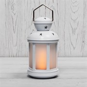 NEON-NIGHT Декоративный фонарь 12х12х20,6 см, белый корпус, теплый белый цвет свечения с эффектом пламени свечи 513-067 NEON-NIGHT Декоративный фонарь 12х12х20,6 см, белый корпус, теплый белый цвет свечения с эффектом пламени свечи 513-067