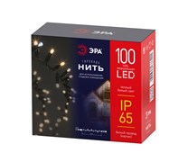 ЭРА Светодиодная новогодняя гирлянда ЭРА ERAPS-WK10 нить уличная белый каучук 10 м желтая 100 LED Б0056015 ЭРА Светодиодная новогодняя гирлянда ЭРА ERAPS-WK10 нить уличная белый каучук 10 м желтая 100 LED Б0056015