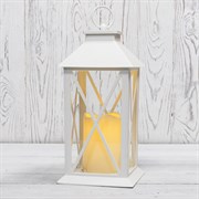 NEON-NIGHT Декоративный фонарь со свечой 14x14x29 см, белый корпус, теплый белый цвет свечения 513-046 NEON-NIGHT Декоративный фонарь со свечой 14x14x29 см, белый корпус, теплый белый цвет свечения 513-046