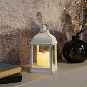 NEON-NIGHT Декоративный фонарь со свечкой, белый корпус, размер 10.5х10.5х22,35 см, цвет ТЕПЛЫЙ БЕЛЫЙ 513-054 NEON-NIGHT Декоративный фонарь со свечкой, белый корпус, размер 10.5х10.5х22,35 см, цвет ТЕПЛЫЙ БЕЛЫЙ 513-054