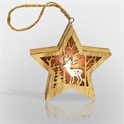 NEON-NIGHT Деревянная фигурка с подсветкой "Звездочка" 24*13*3,6 см 504-022 NEON-NIGHT Деревянная фигурка с подсветкой "Звездочка" 24*13*3,6 см 504-022