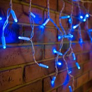 NEON-NIGHT Гирлянда Айсикл (бахрома) светодиодный, 1,8 х 0,5 м, белый провод, 230 В, диоды синие, 48 LED 255-023 NEON-NIGHT Гирлянда Айсикл (бахрома) светодиодный, 1,8 х 0,5 м, белый провод, 230 В, диоды синие, 48 LED 255-023