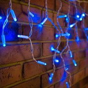 NEON-NIGHT Гирлянда Айсикл (бахрома) светодиодный, 4,8 х 0,6 м, белый провод, 230 В, диоды синие, 176 LED 255-136 NEON-NIGHT Гирлянда Айсикл (бахрома) светодиодный, 4,8 х 0,6 м, белый провод, 230 В, диоды синие, 176 LED 255-136