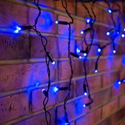 NEON-NIGHT Гирлянда Айсикл (бахрома) светодиодный, 4,8 х 0,6 м, черный провод, 230 В, диоды синие, 176 LED 255-133 NEON-NIGHT Гирлянда Айсикл (бахрома) светодиодный, 4,8 х 0,6 м, черный провод, 230 В, диоды синие, 176 LED 255-133