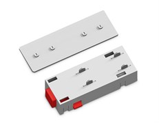 Ambrella Коннектор питания прямой с соединителем для шинопровода Magnetic 220V GL1105 WH белый 68*28.5*18 GL1105