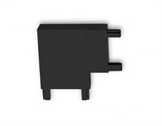 Ambrella Коннектор угловой для накладного шинопровода Magnetic Ultra Slim GV1116 BK черный 36*36*6 GV1116