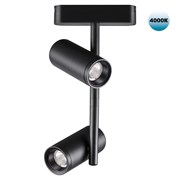 Novotech 359106 SHINO NT23 000 черный Трековый светильник для низков. шинопровода IP20 LED 4000K 2*8W 48V 1360Лм SMAL 359106