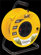 IEK Катушка УК40 с т/з 4 места 2Р/40м 2х1,0 мм2 "Garden" WKP23-10-04-40 IEK Катушка УК40 с т/з 4 места 2Р/40м 2х1,0 мм2 "Garden" WKP23-10-04-40