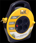 IEK Катушка УК10 с т/з 4 места 2Р/10м 2х0,75 мм2 "Garden" WKP23-06-04-10 IEK Катушка УК10 с т/з 4 места 2Р/10м 2х0,75 мм2 "Garden" WKP23-06-04-10