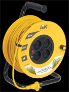 IEK Катушка УК30 с т/з 4 места 2Р/30м 2х0,75 мм2 "Garden" WKP23-06-04-30 IEK Катушка УК30 с т/з 4 места 2Р/30м 2х0,75 мм2 "Garden" WKP23-06-04-30