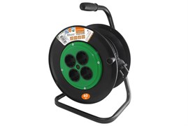 TDM Удлинитель на катушке силовой народный 4 гнезда ПВС 1300 Вт б/з, 40м УС-41134 SQ1307-0503