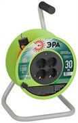 ЭРА Удлинитель силовой RP-4e-3х0.75-30m на пластиковой катушке c заземлением 4 розетки 30м ПВС 3х0,75мм2 Б0056097