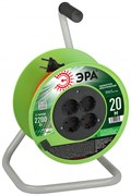 ЭРА Удлинитель силовой RP-4-2x1.0-20m на пластиковой катушке без заземления 4 розетки 20м ПВС 2х1мм2 Б0059781