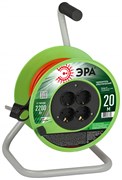 ЭРА Удлинитель силовой RP-4e-3х1.0-20m на пластиковой катушке c заземлением 4 розетки 20м ПВС 3х1мм2 Б0056098